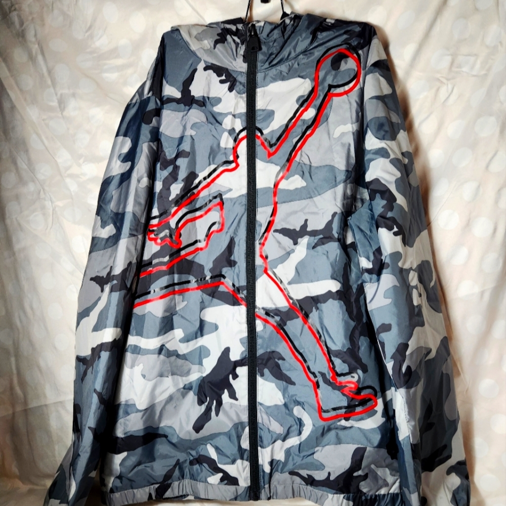 Michael Jordan Camo Windbreaker Jacket Youth Size XL